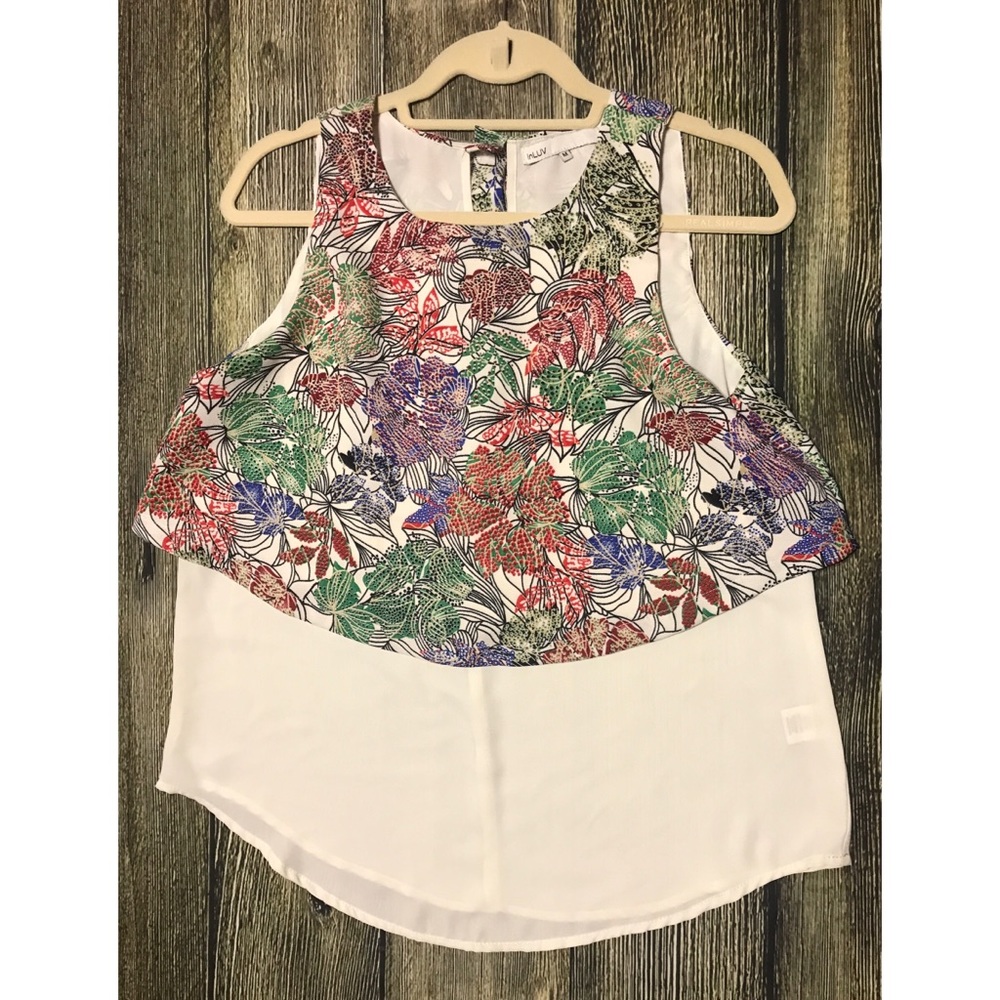 InLuv layered tunic top floral brocade 114.288